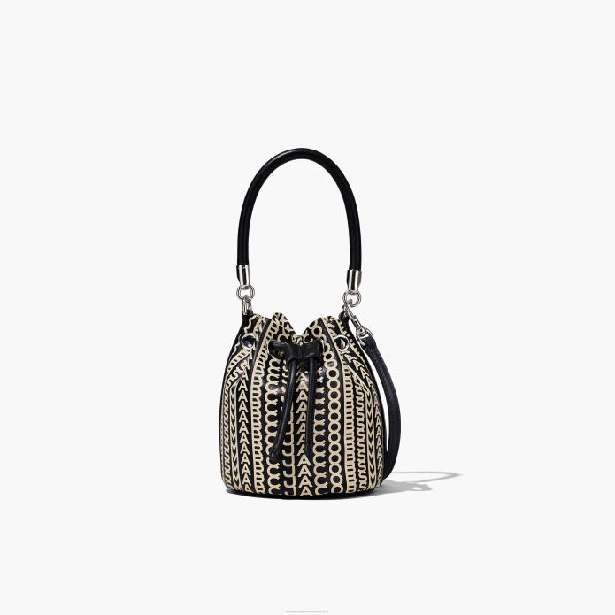 γρ Marc Jacobs η μονόγραμμα δερμάτινη τσάντα micro bucket TRXP140