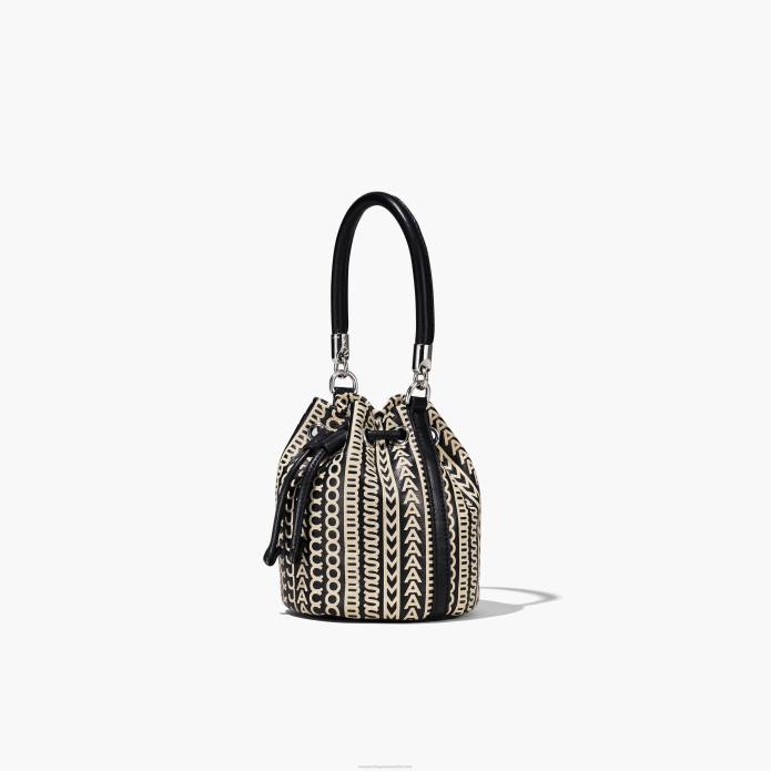 γρ Marc Jacobs η μονόγραμμα δερμάτινη τσάντα micro bucket TRXP140
