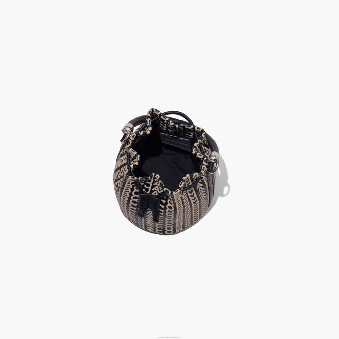 γρ Marc Jacobs η μονόγραμμα δερμάτινη τσάντα micro bucket TRXP140