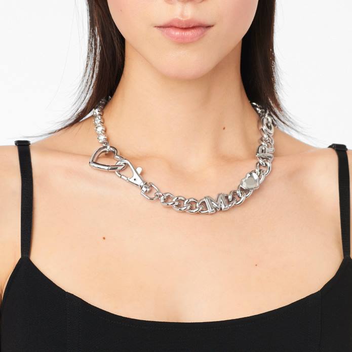 γρ Marc Jacobs το γοητευτικό κολιέ με αλυσίδα καρδιά TRXP417