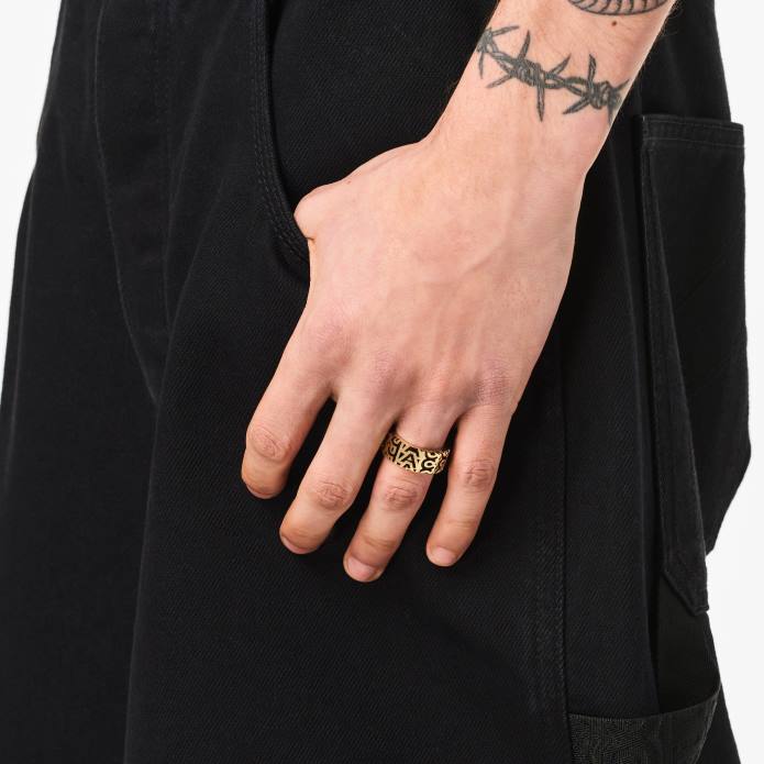 γρ Marc Jacobs το μονόγραμμα χαραγμένο δαχτυλίδι TRXP458