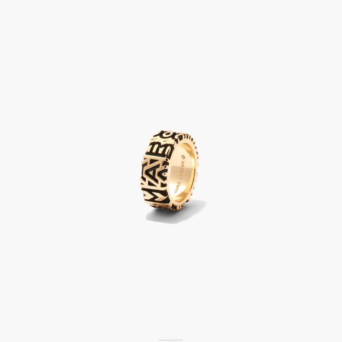 γρ Marc Jacobs το μονόγραμμα χαραγμένο δαχτυλίδι TRXP458