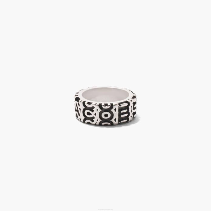 γρ Marc Jacobs το μονόγραμμα χαραγμένο δαχτυλίδι TRXP459
